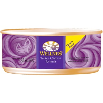 Wellness Natural Wet Cat Food, Turkey and Salmon Formula