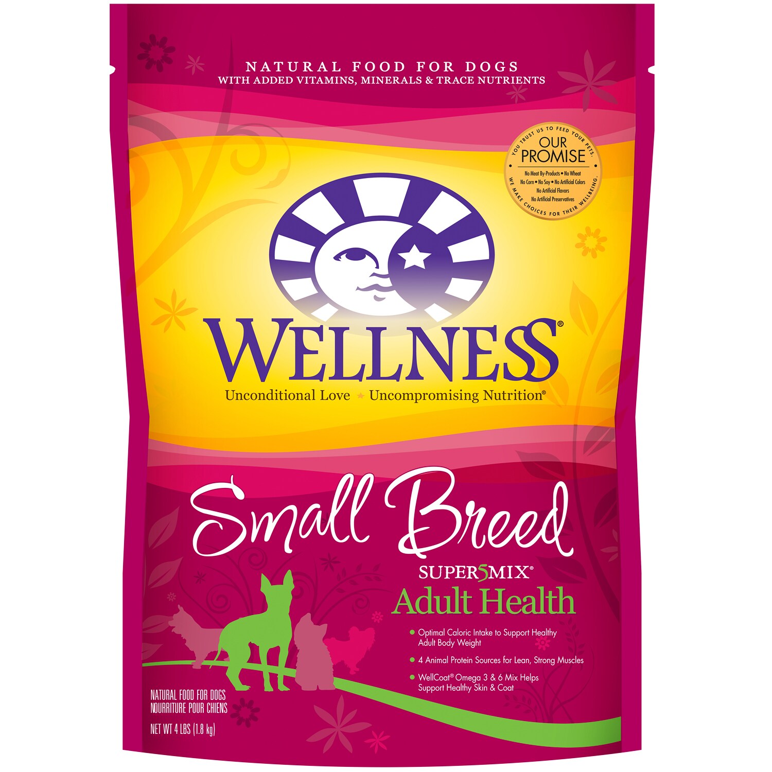 Wellness Small Breed Super5mix Dry Dog Food, Adult Health Recipe