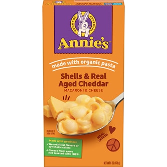 Annie's Macaroni & Cheese, Shells & Real Aged Cheddar