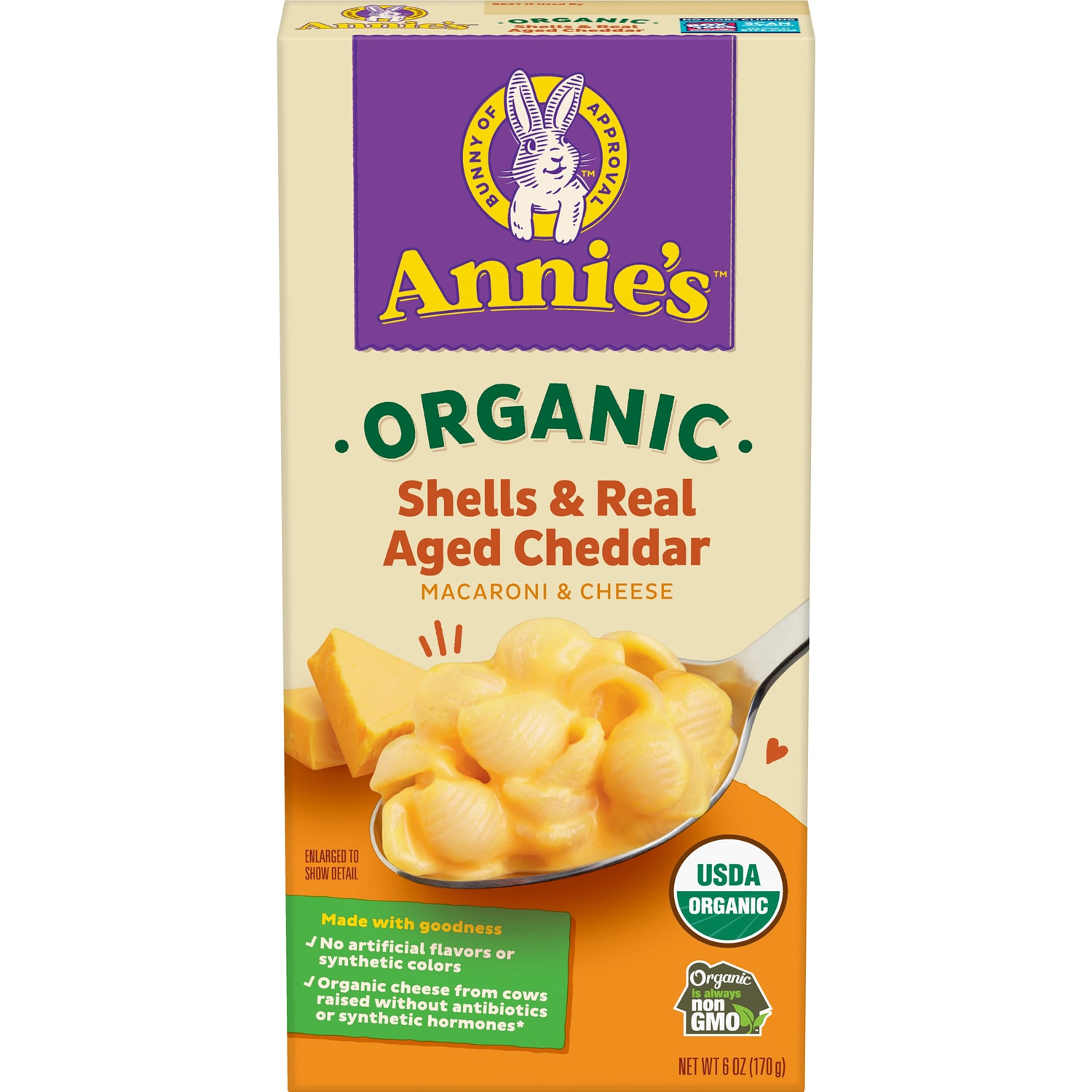 Annie's Organic Macaroni & Cheese, Shells & Real Aged Cheddar
