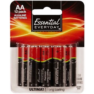 Essential Everyday Ultimate Long Lasting AA Alkaline Batteries