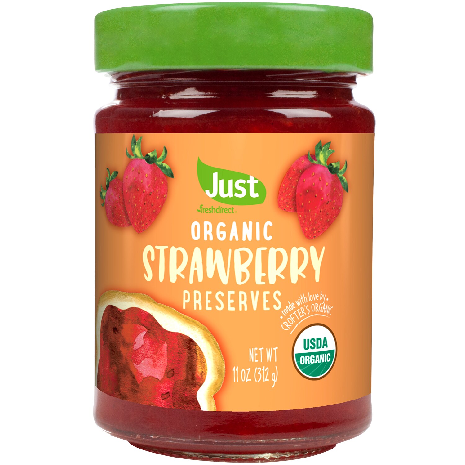 Just FreshDirect Organic Preserves, Strawberry