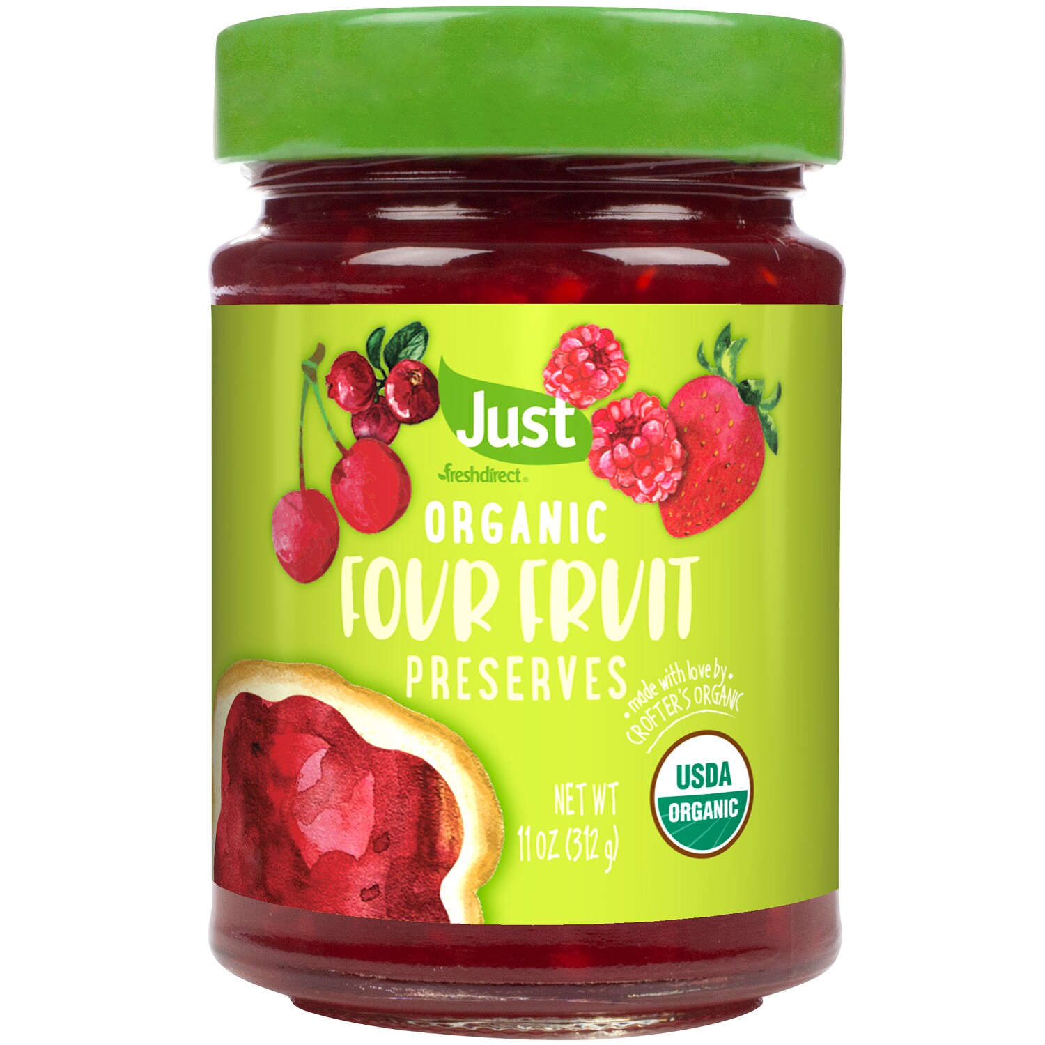 Just FreshDirect Organic Preserves, Four Fruit