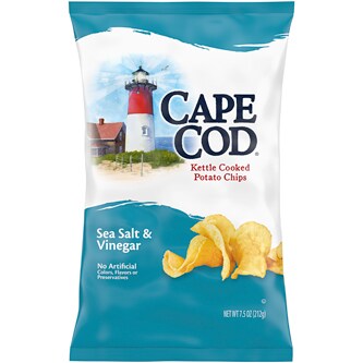 Cape Cod Kettle Cooked Potato Chips, Sea Salt and Vinegar
