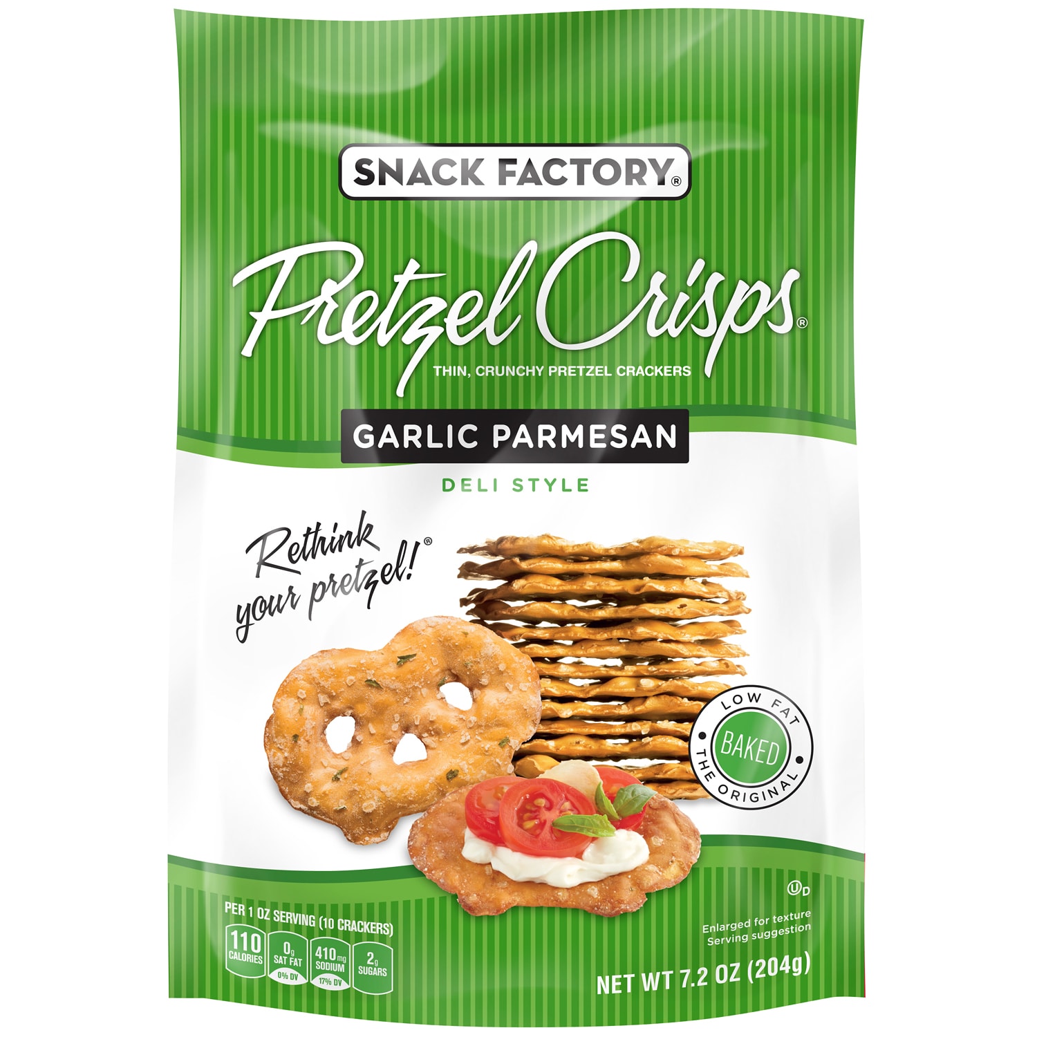 Snack Factory Pretzel Crisps, Garlic Parmesan