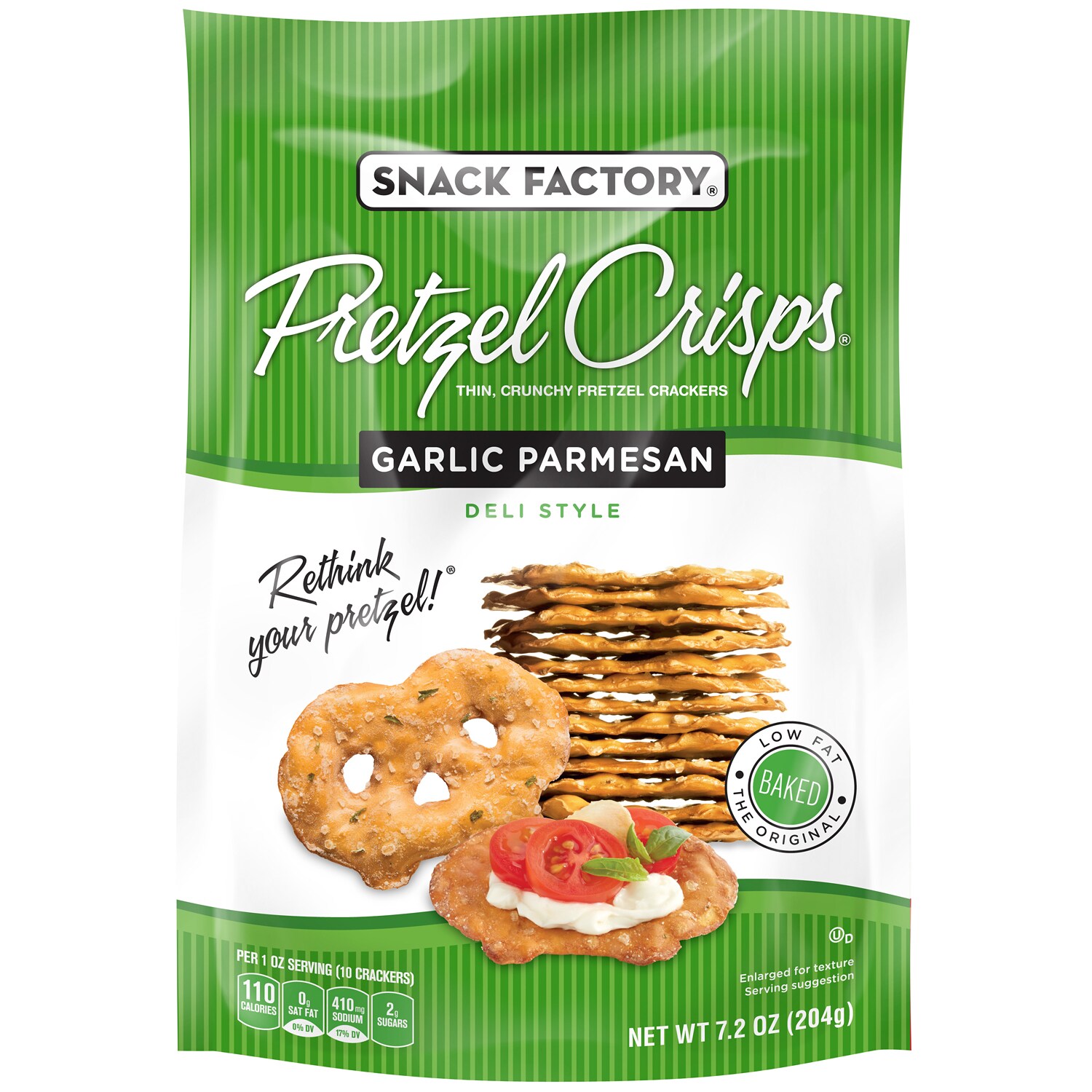 Snack Factory Pretzel Crisps, Garlic Parmesan