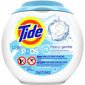 Tide Pods Laundry Detergent, Free & Gentle