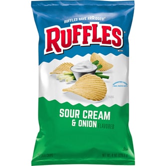 Ruffles Potato Chips, Sour Cream & Onion