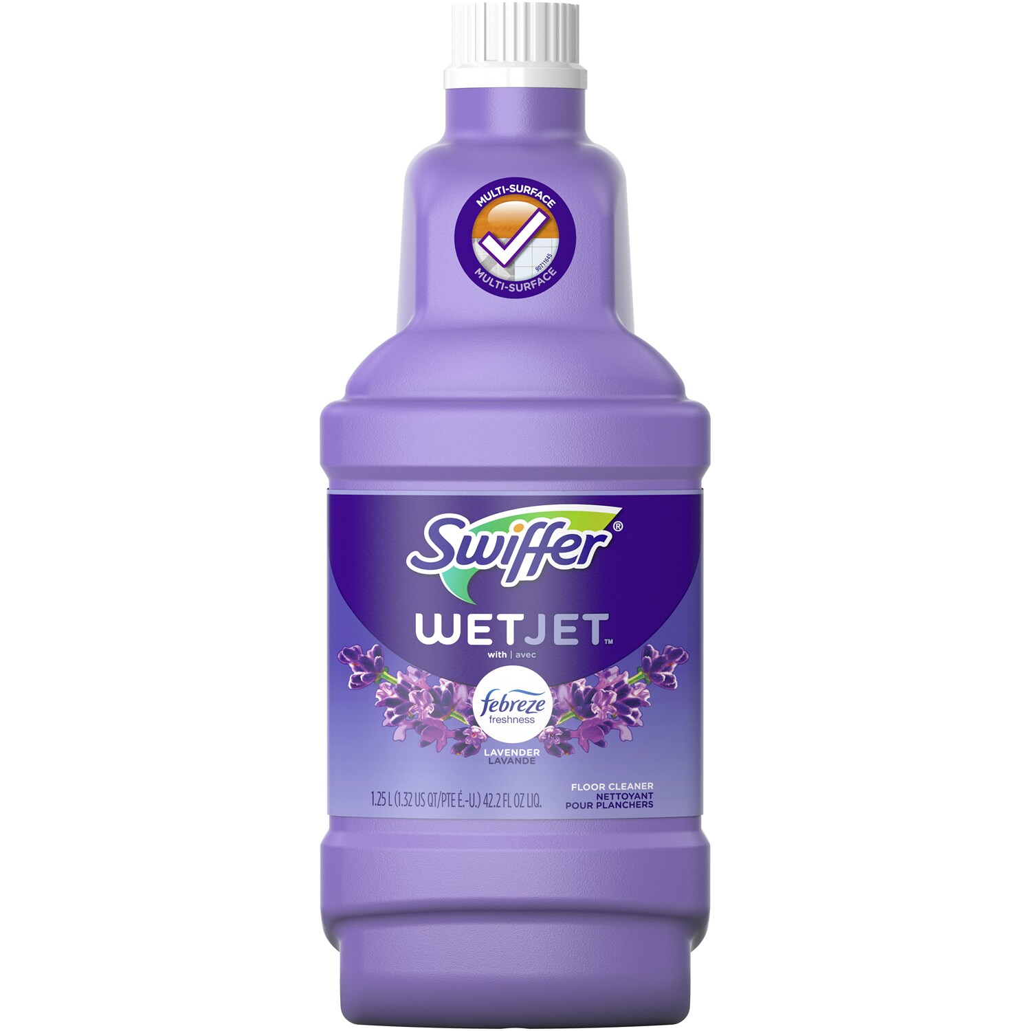 Swiffer WetJet Multi-Surface Cleaner Solution Refill, Febreze Lavender Vanilla & Comfort Scent