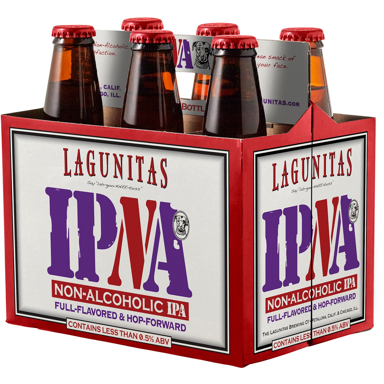 Lagunitas IPNA Non-Alcoholic IPA, Glass Bottles
