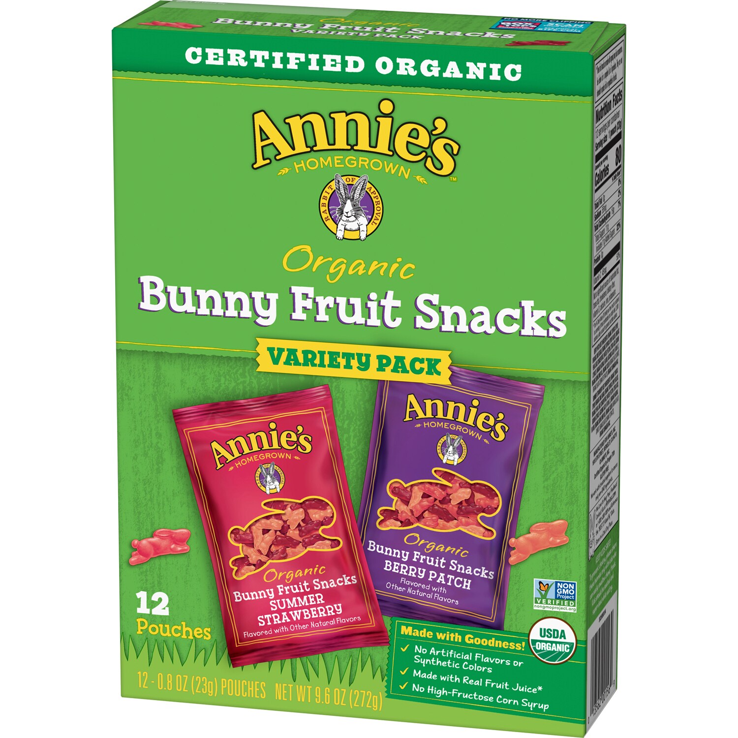 Annie's Organic Bunny Fruit Snacks Variety Pack, Summer Strawberry & Berry Patch
