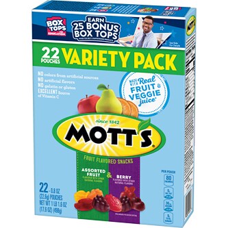 Mott's Fruit Flavored Snacks Variety Pack, Assorted Fruit & Berry