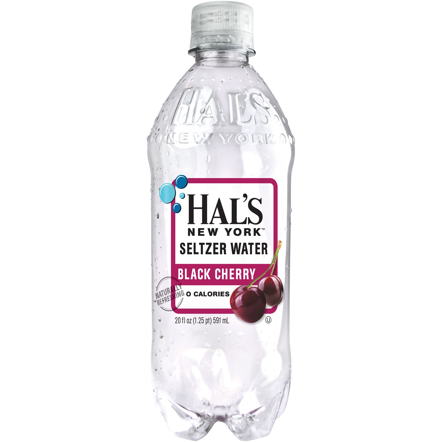 Hal's New York Seltzer Water, Black Cherry, Plastic Bottle