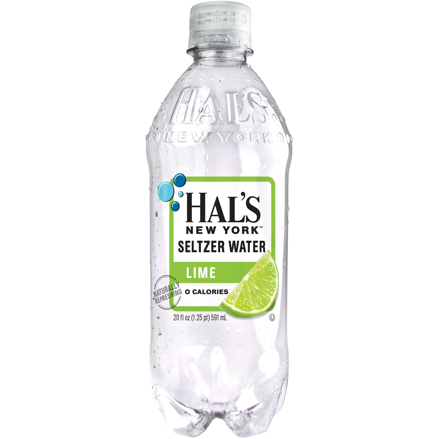 Hal's New York Seltzer Water, Lime, Plastic Bottle