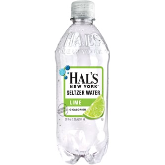 Hal's New York Seltzer Water, Lime, Plastic Bottle