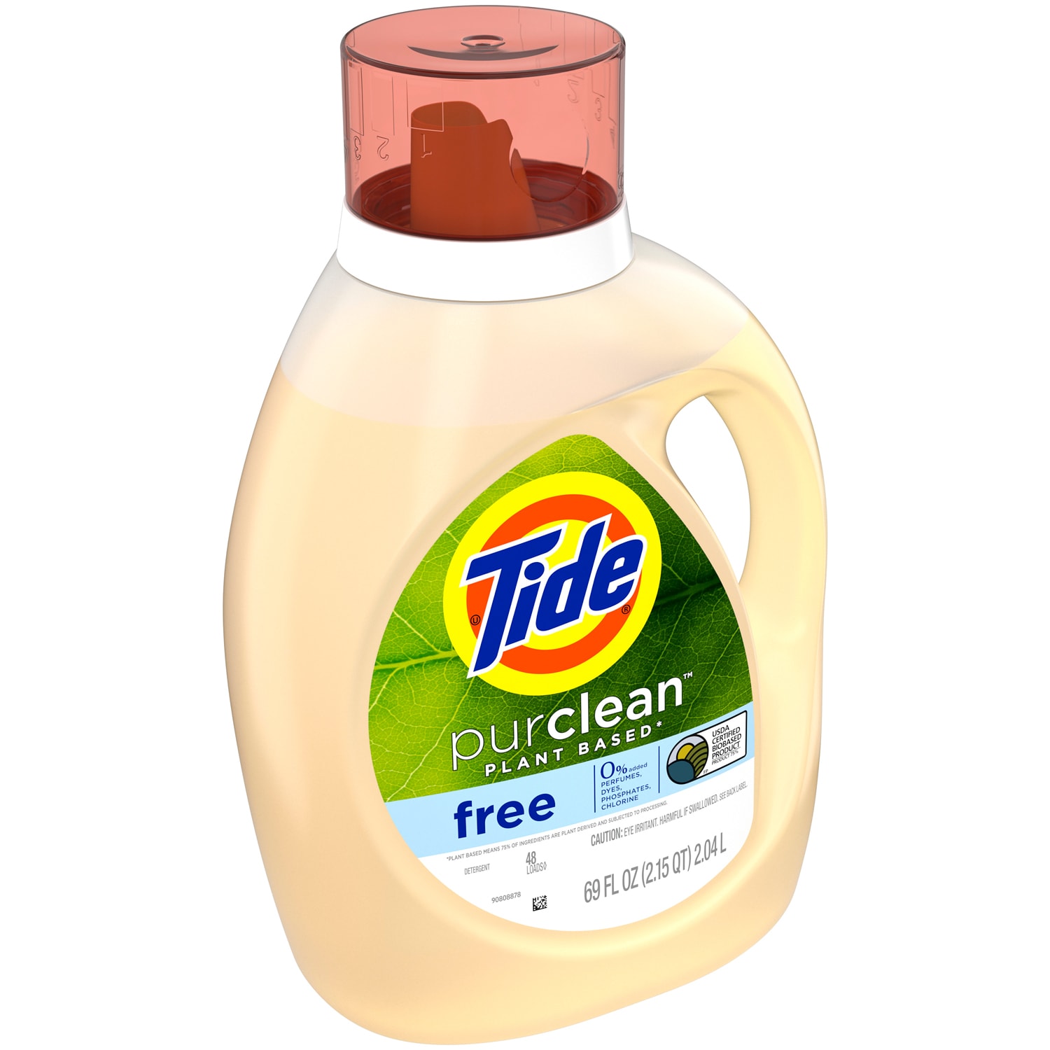 Tide Purclean Plant-Based Liquid Laundry Detergent, Unscented