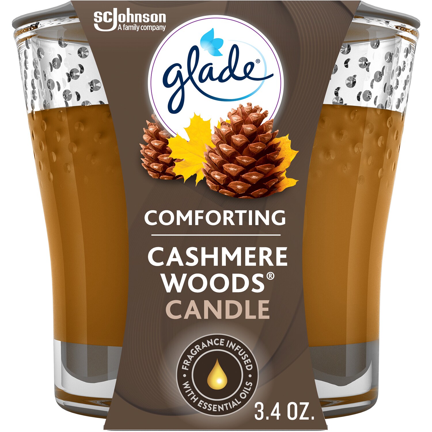 Glade Scented Candle, Cashmere Woods