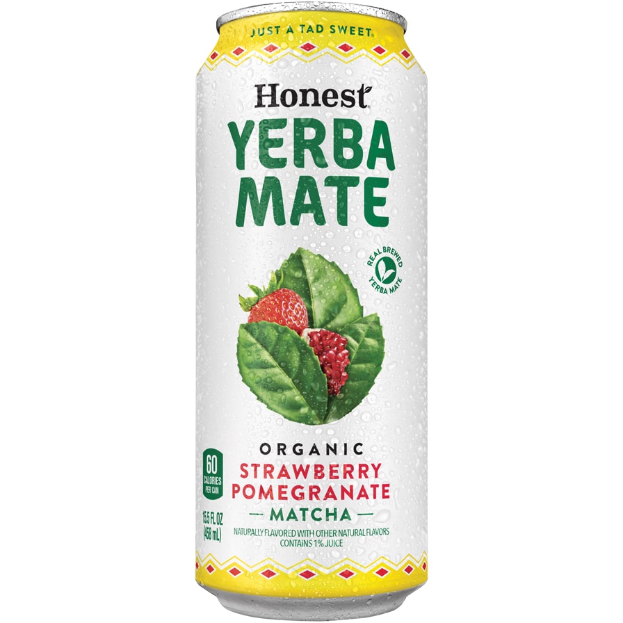 Honest Tea Organic Yerba Mate Matcha, Strawberry Pomegranate, Can