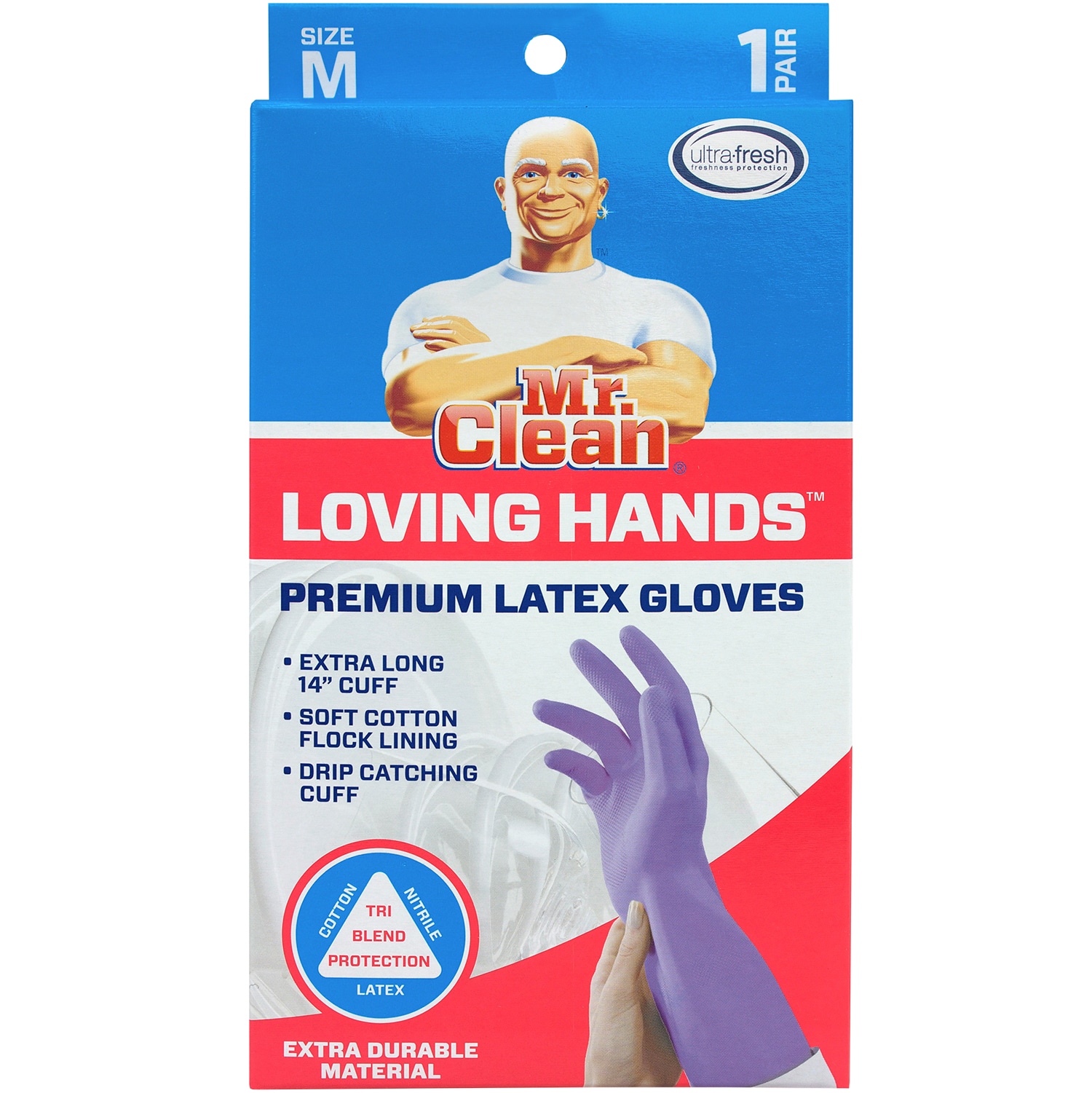 Mr. Clean Loving Hands Premium Latex Gloves, Medium