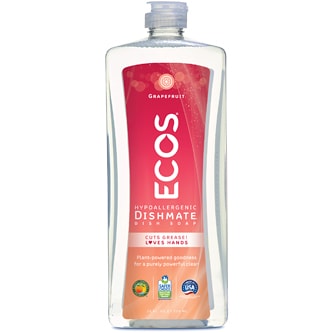 ECOS Hypoallergenic Dishmate Dish Soap, Grapefruit