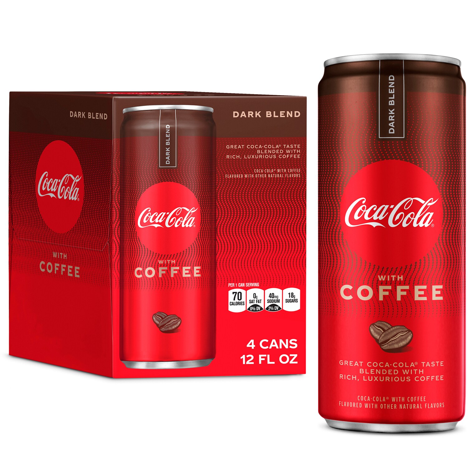 Coca-Cola Cola with Coffee, Dark Blend, Cans
