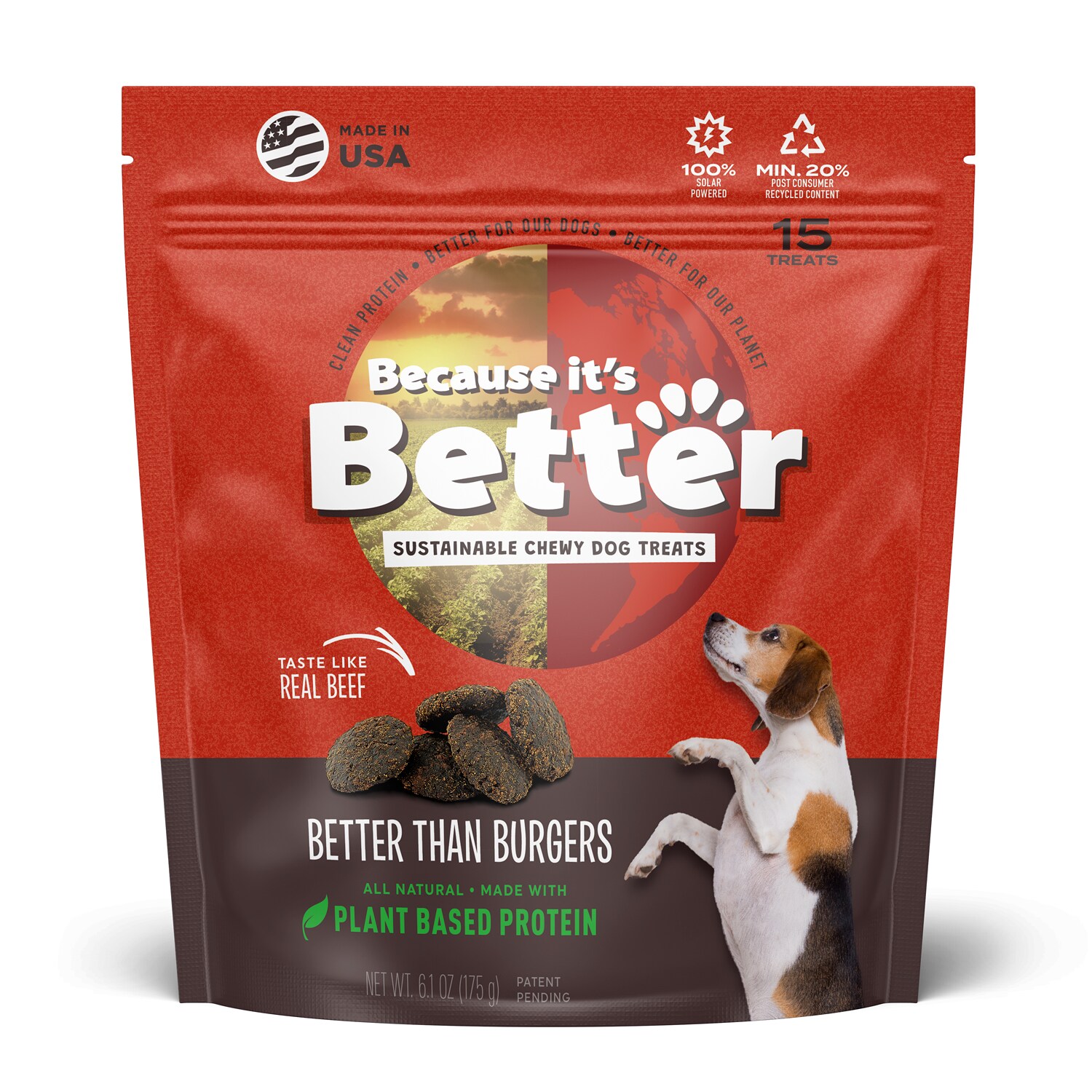 Because It's Better Sustainable Chewy Dog Treats, Better Than Burgers