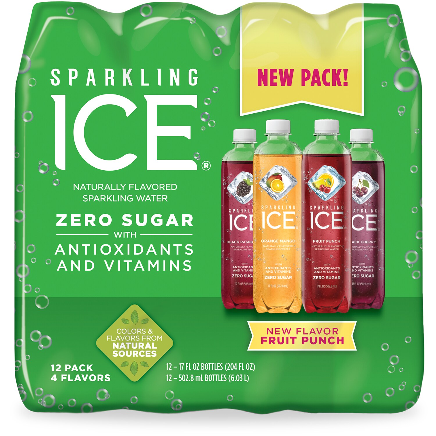 Sparkling Ice Sparkling Water Variety Pack, Plastic Bottles