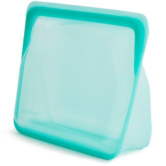 Stasher Reusable Silicone Stand-Up Bag, Medium, Aqua