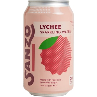 Sanzo Sparkling Water, Lychee, Can