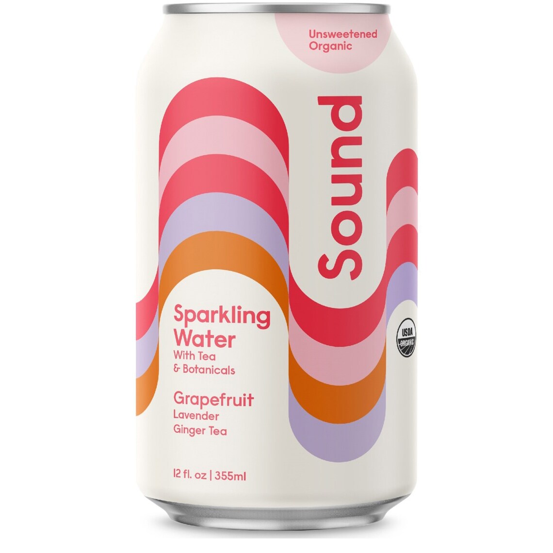 Sound Sparkling Water, Grapefruit with Lavender & Ginger Tea, Can