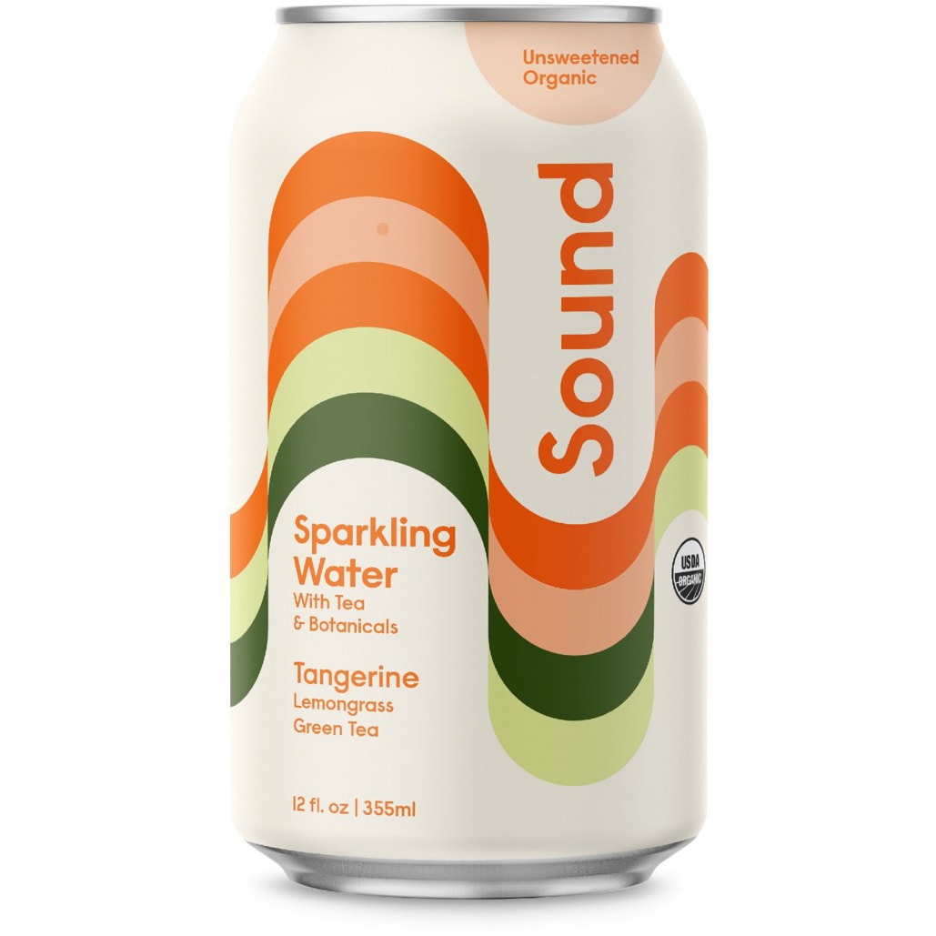 Sound Sparkling Water, Tangerine with Lemongrass & Green Tea, Can