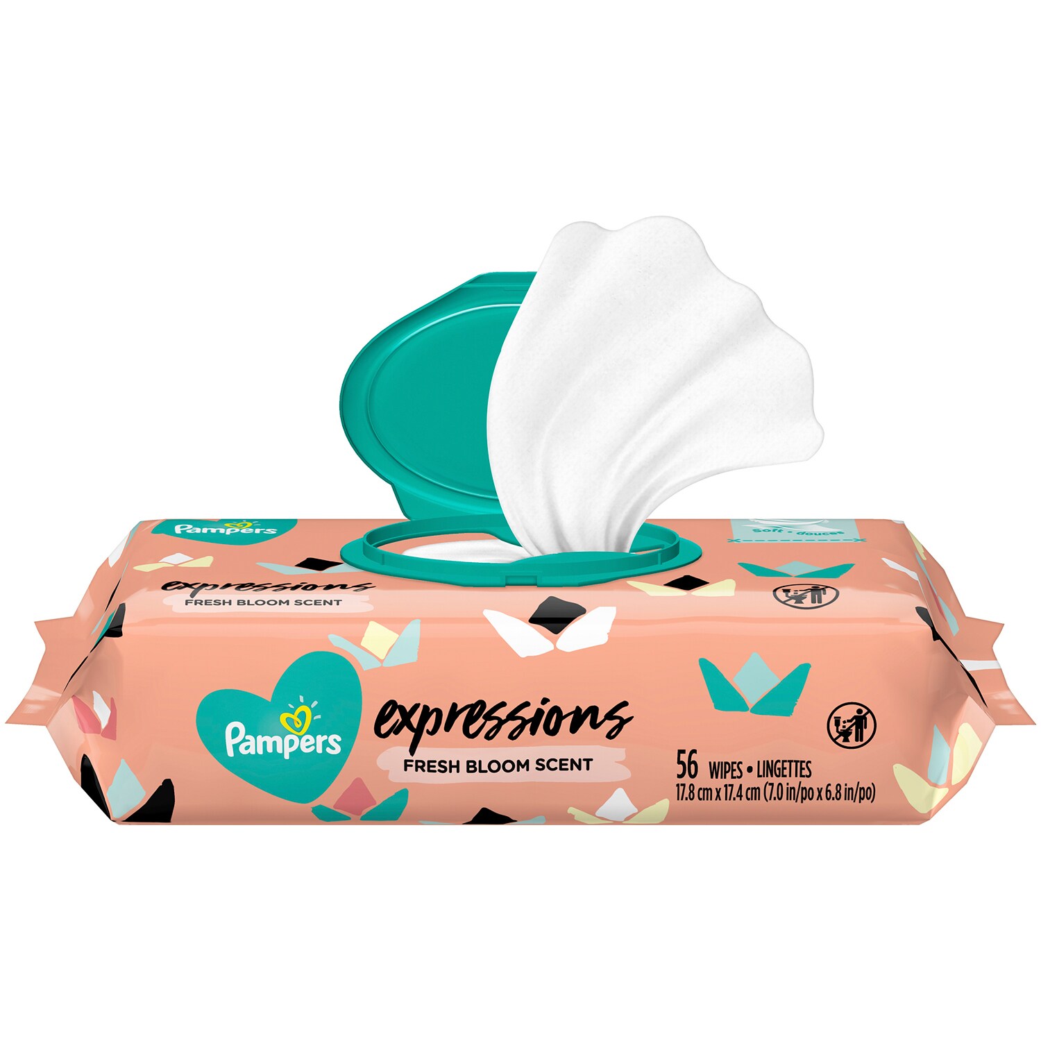 Pampers Expressions Baby Wipes, Fresh Bloom