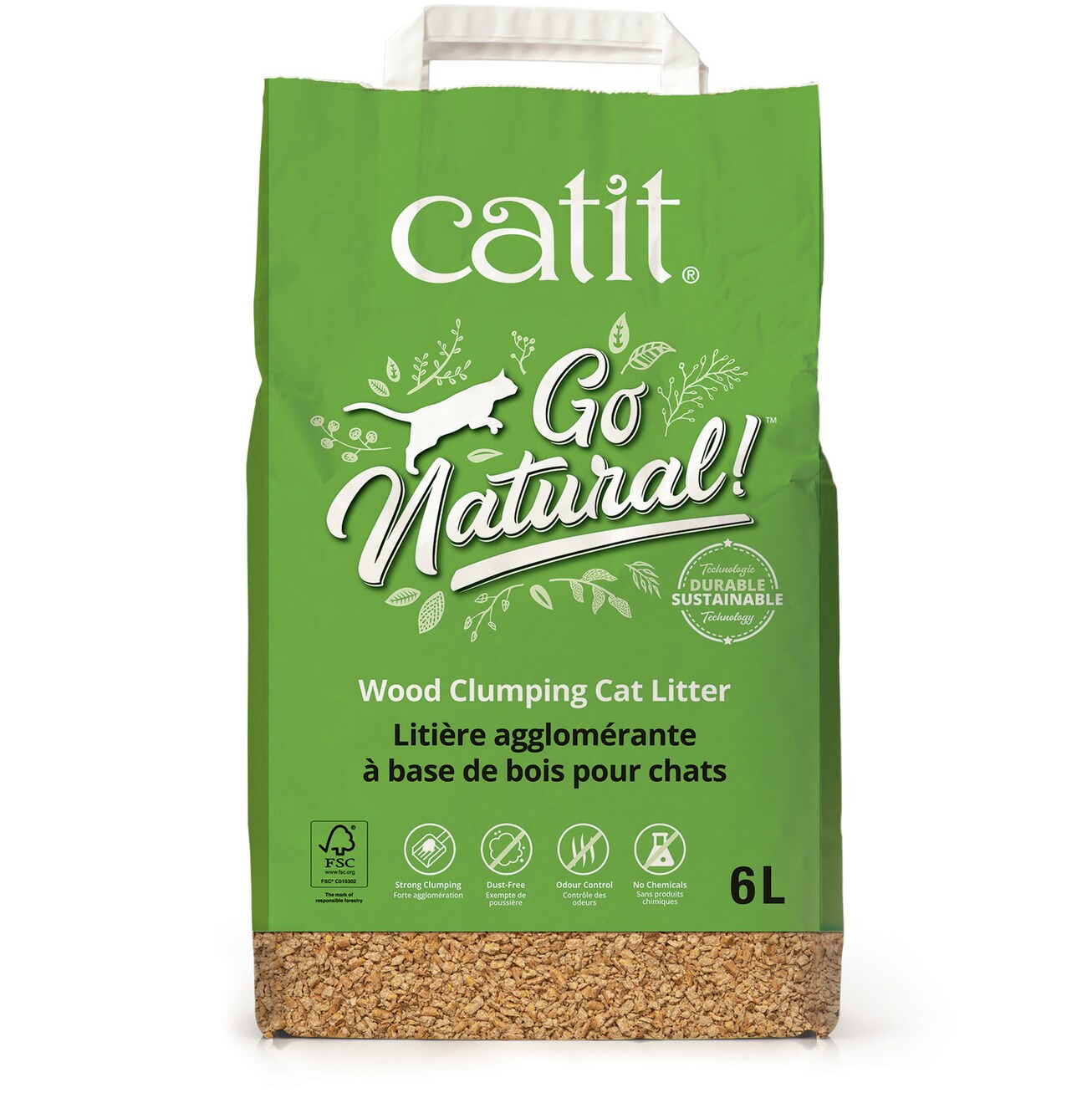 Catit Go Natural Wood Clumping Cat Litter