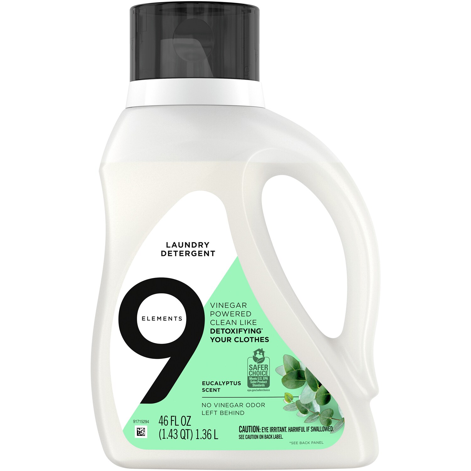 9 Elements Liquid Laundry Detergent, Eucalyptus Scent