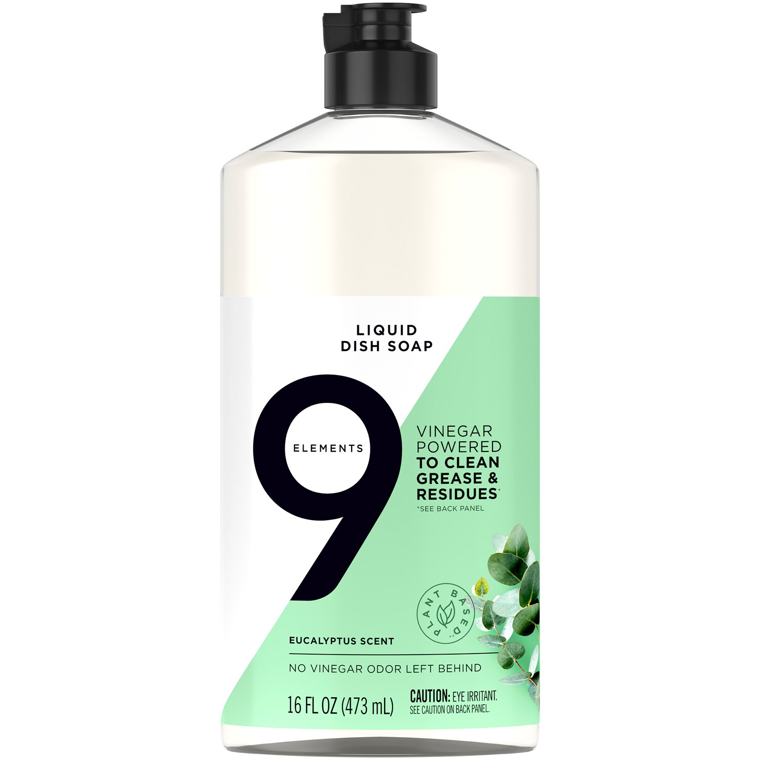 9 Elements Liquid Dish Soap, Eucalyptus Scent