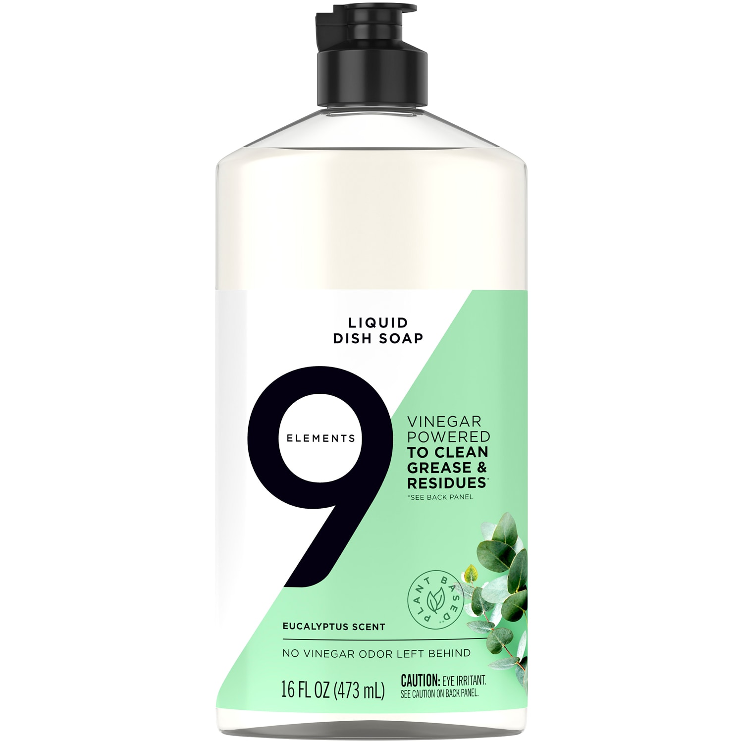9 Elements Liquid Dish Soap, Eucalyptus Scent