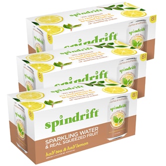 Spindrift Sparkling Water, Half Tea & Half Lemon, Cans