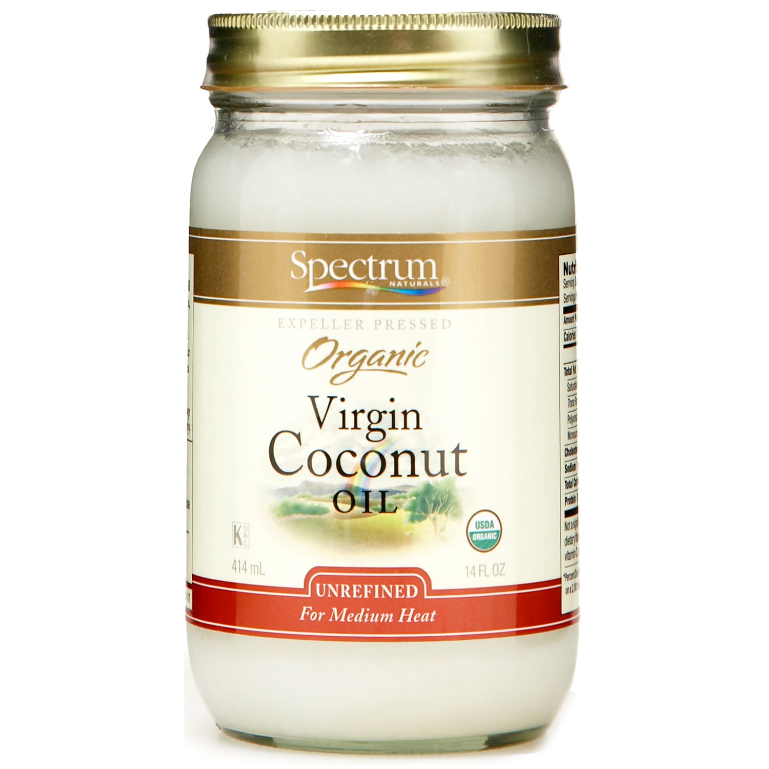 Spectrum Organic Virgin Coconut Oil, Unrefined (for Medium Heat)