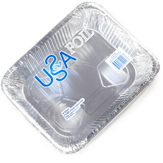 USA Foil Half-Size Aluminum Steamer/Roaster Pan