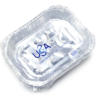 USA Foil Full-Size Aluminum Steamer/Roaster Pans