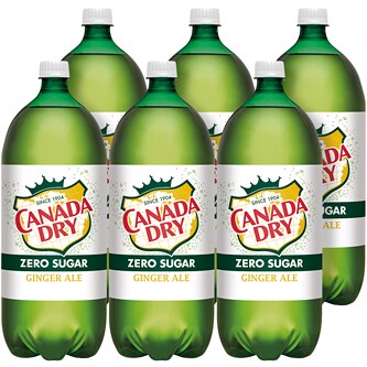 Canada Dry Zero Sugar Ginger Ale, Plastic Bottles