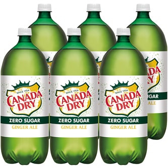 Canada Dry Zero Sugar Ginger Ale, Plastic Bottles