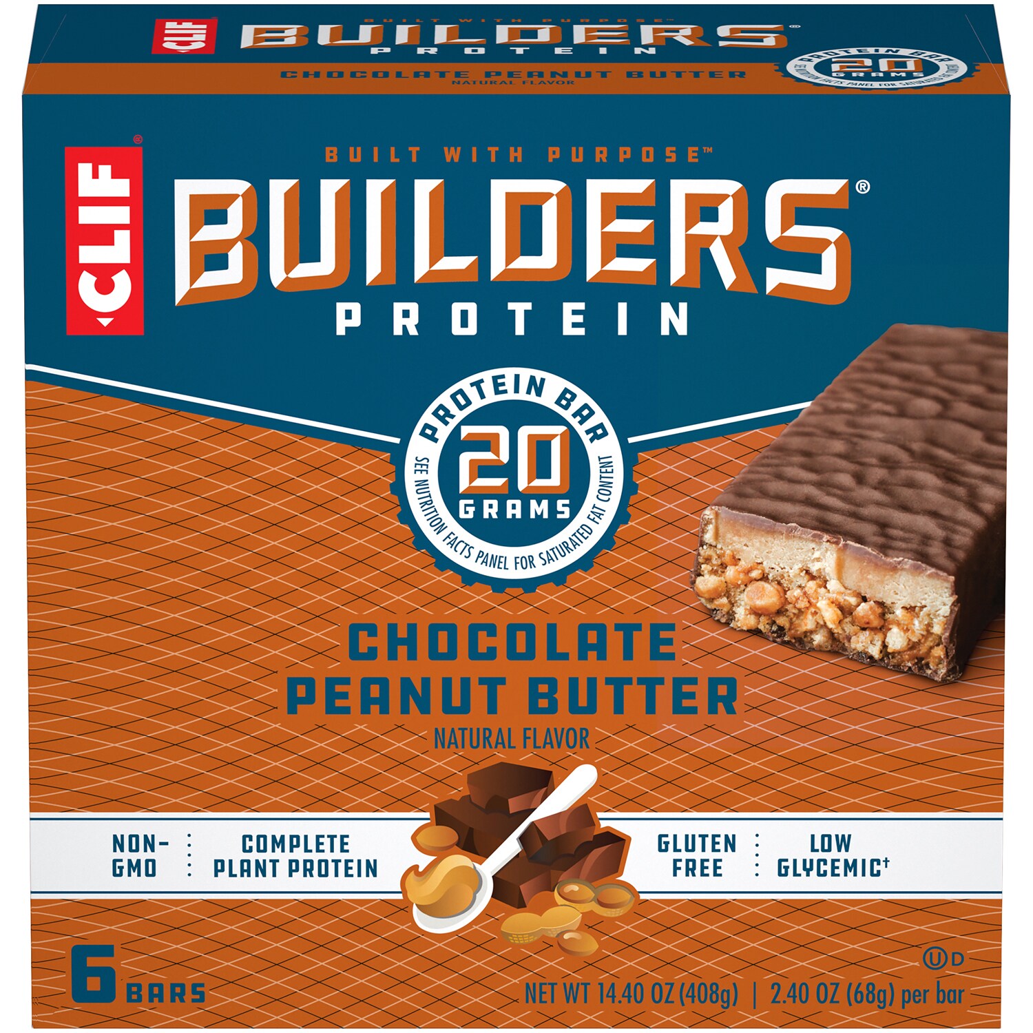 Clif Builders Protein Bars, Chocolate Peanut Butter
