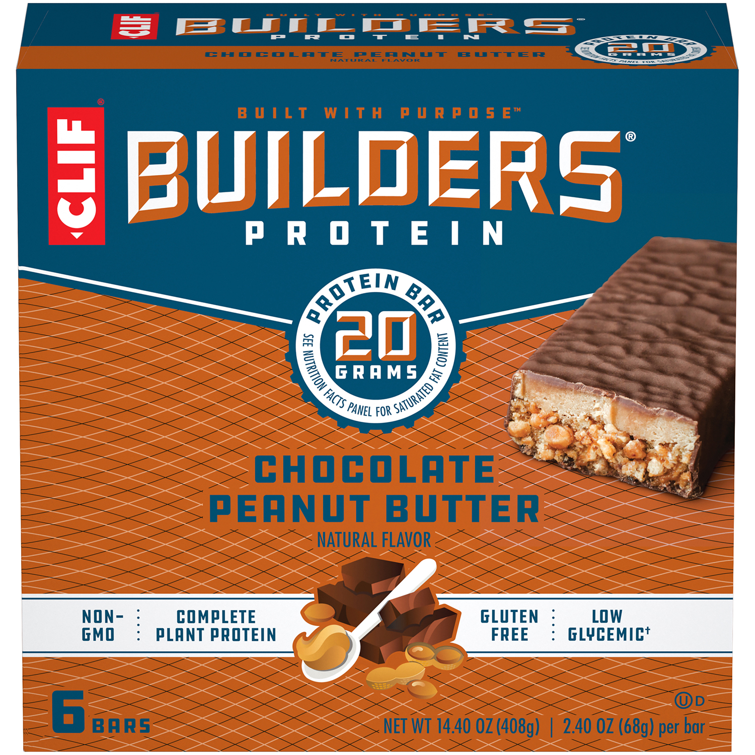 Clif Builders Protein Bars, Chocolate Peanut Butter