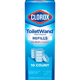 Clorox ToiletWand Toilet Cleaning Disinfecting Scrubbing Pads, Refills
