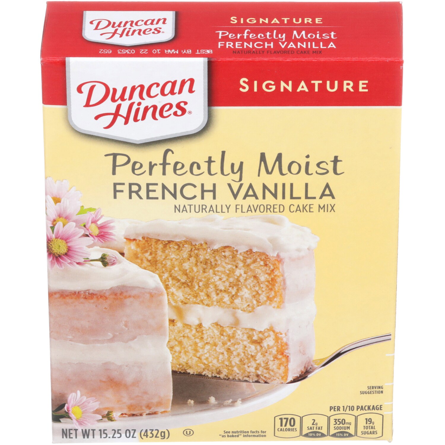 Duncan Hines Signature Perfectly Moist Cake Mix, French Vanilla