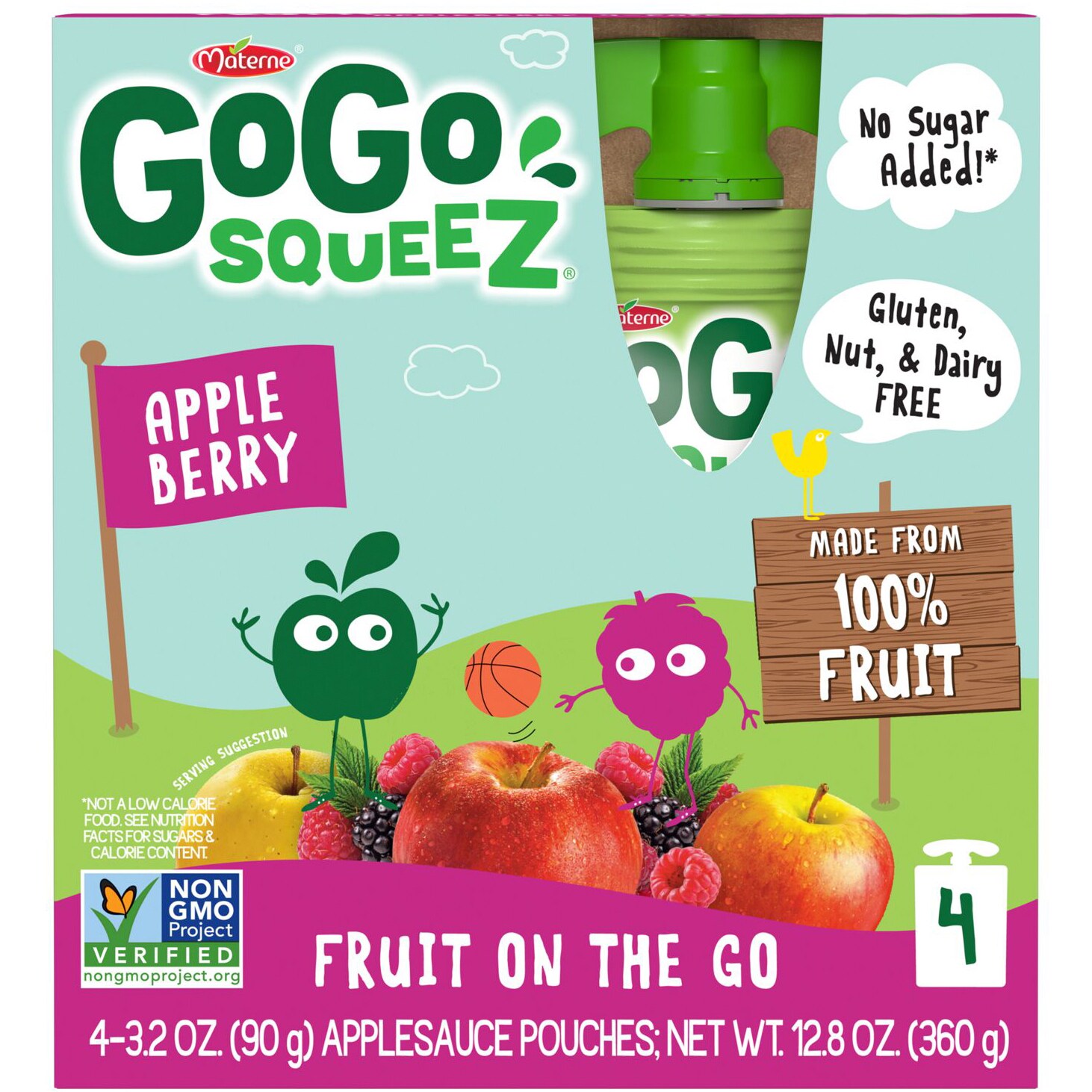 GoGo Squeez Applesauce On-the-Go, Apple Berry 
