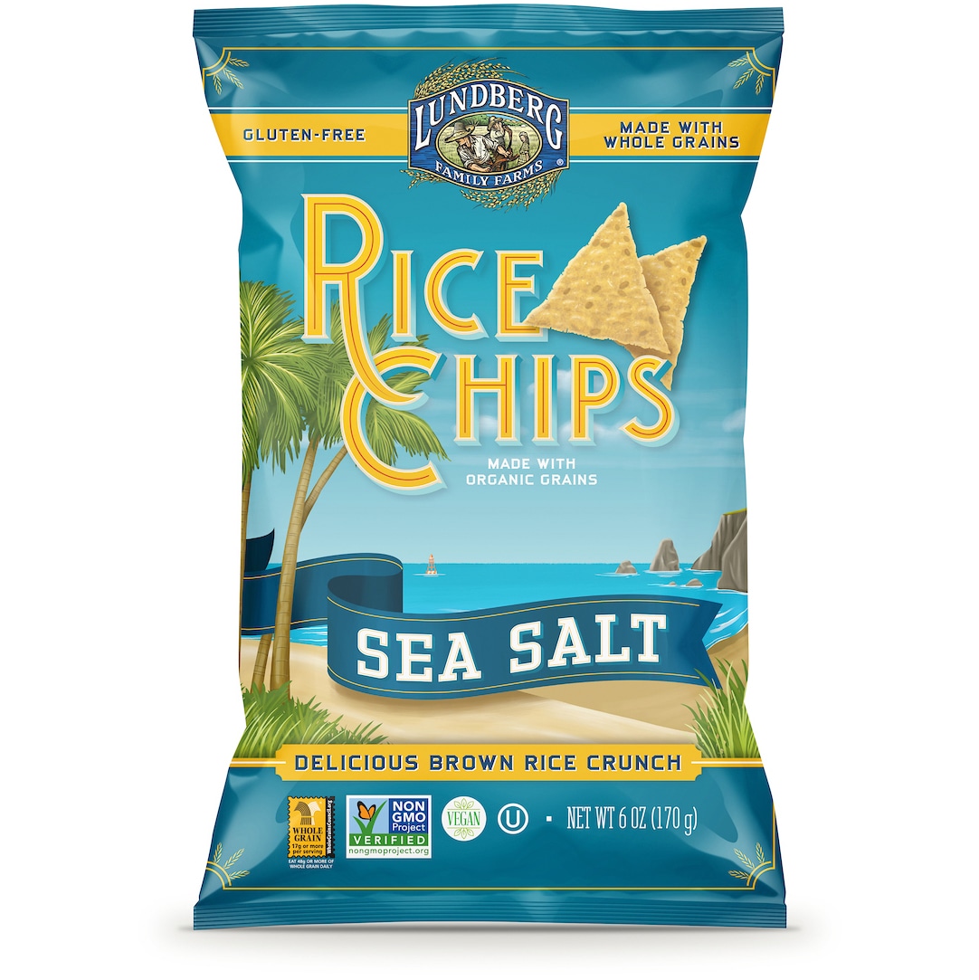 Lundberg Organic Rice Chips, Sea Salt