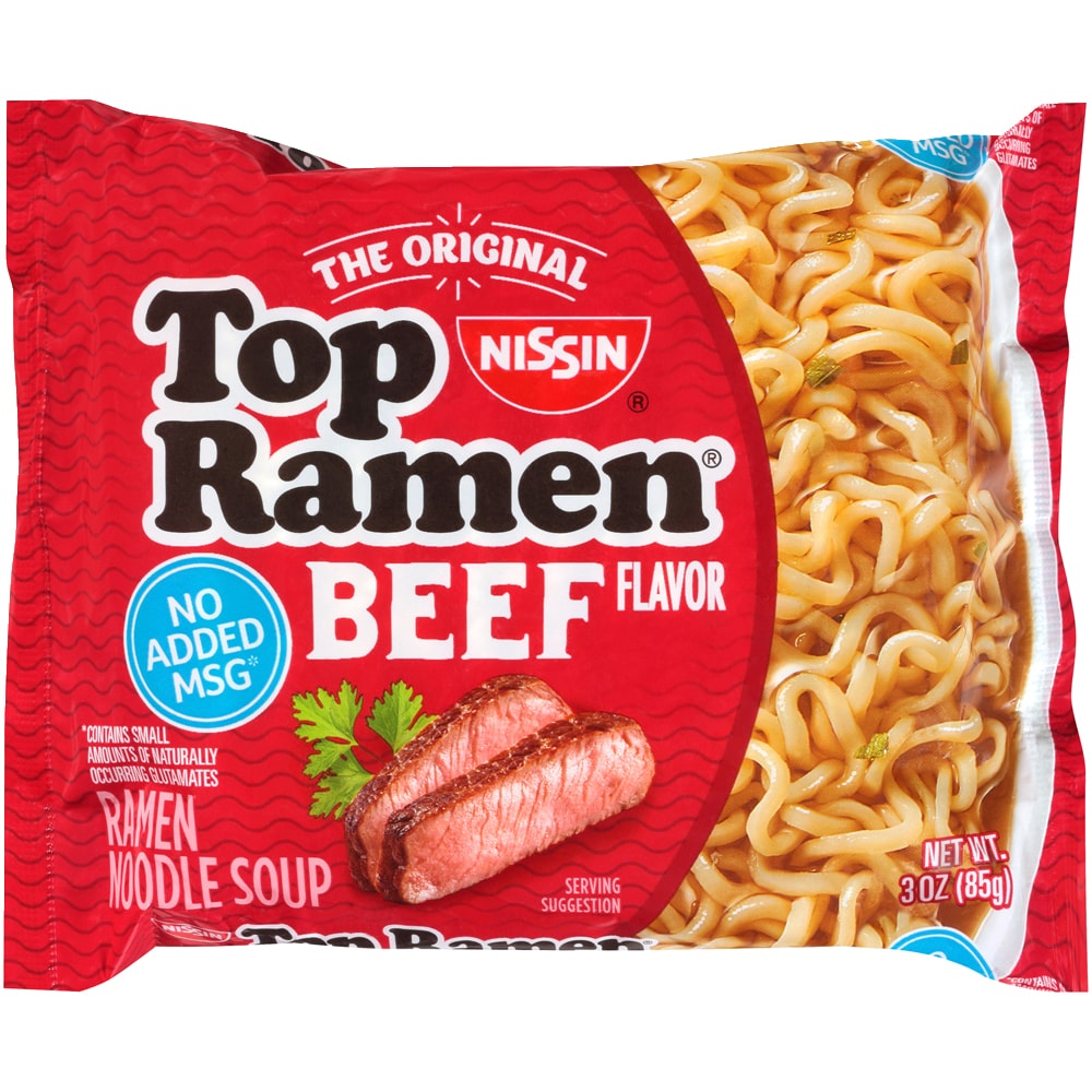 Nissin Top Ramen Noodle Soup, Beef