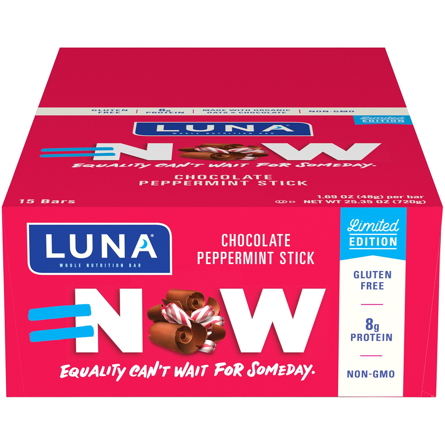 Luna Gluten-Free Nutrition Bars, Chocolate Peppermint Stick